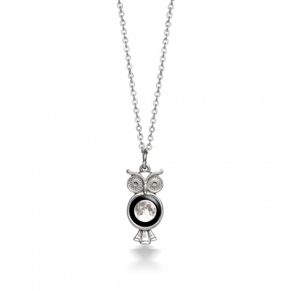 Owl at the Moon Necklace